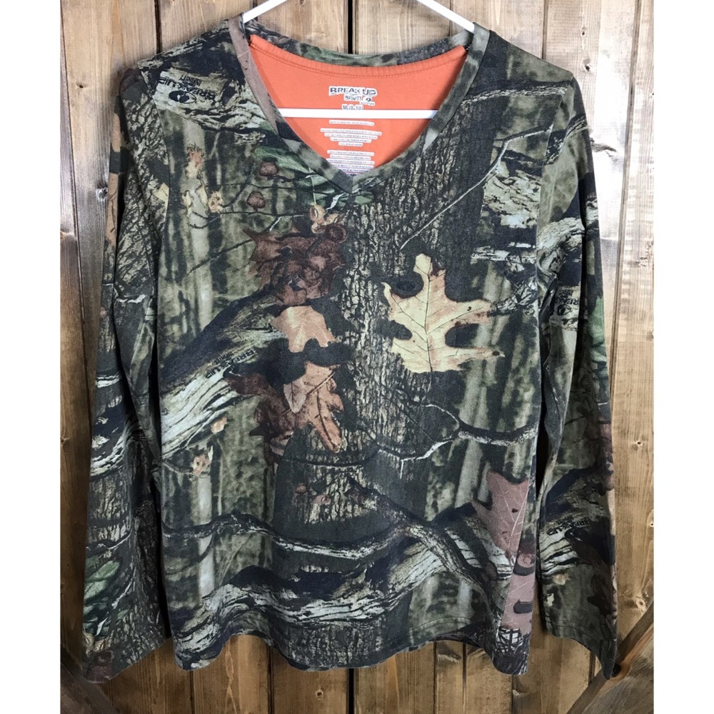 Mossy Oak Camouflage Long Sleeve Tee Size Medium